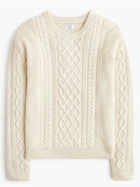 J. Crew Cream Natural -Knit Crewneck Sweater 2X (18/20) EUC